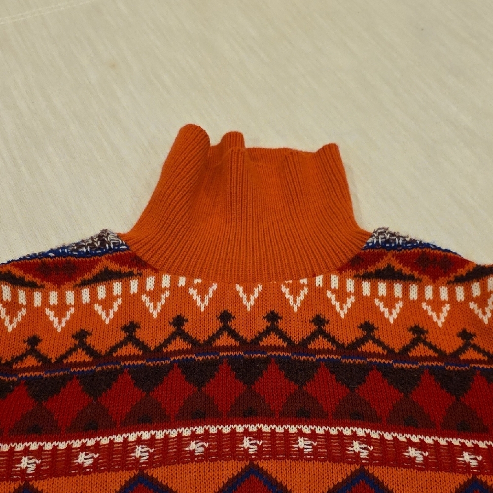 ASOS Geometric Turtleneck Sweater - Pink and Red - Picture 11 of 11